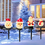 Solcelle Julelys med Julemand & Snemand til Haven