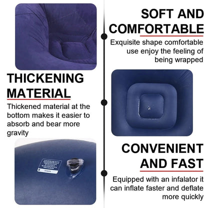 Oppustelig loungestol – stor lazy sofa til inde & ude