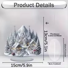 Julekrybbe Dekoration - Akryl Julepynt