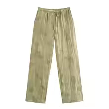 Jacquard Løs Skjorte Bukser Matchende Sæt