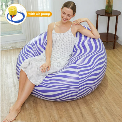 Oppustelig loungestol – stor lazy sofa til inde & ude
