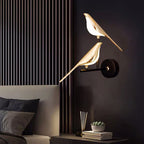 FeatherGlow | Kunstnerisk Fugle Væglampe